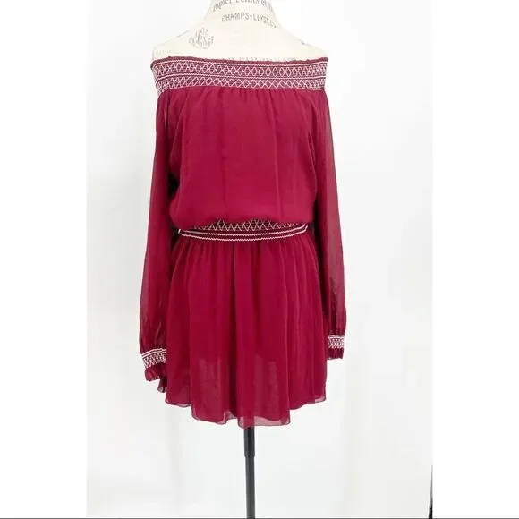 TORY BURCH Indie off-the-shoulder Mini Dress US 8